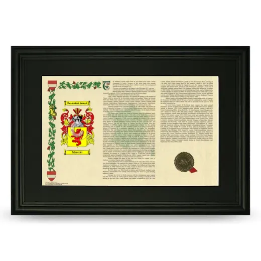 Marcott Deluxe Armorial Landscape Framed- Black