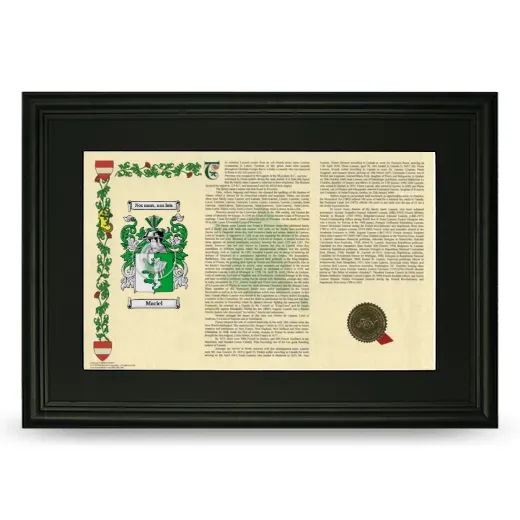 Mariel Deluxe Armorial Landscape Framed- Black