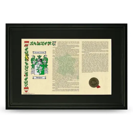 Marignac Deluxe Armorial Landscape Framed- Black