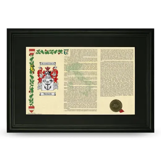 Marincola Deluxe Armorial Landscape Framed- Black