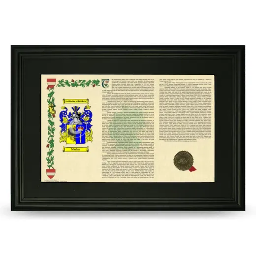 Marker Deluxe Armorial Landscape Framed- Black