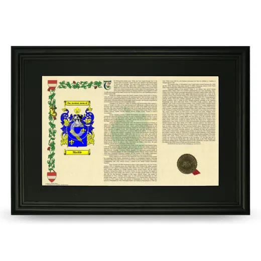 Markle Deluxe Armorial Landscape Framed- Black