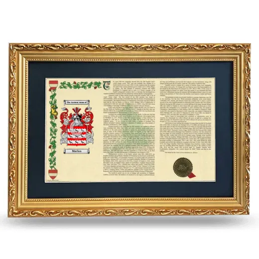 Marlan Deluxe Armorial Landscape Framed - Gold