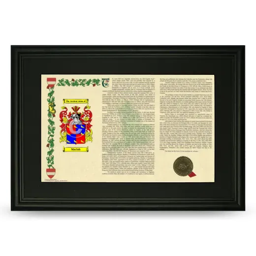 Marloh Deluxe Armorial Landscape Framed- Black