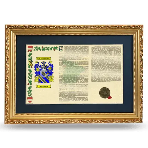 Marmolejos Deluxe Armorial Landscape Framed - Gold
