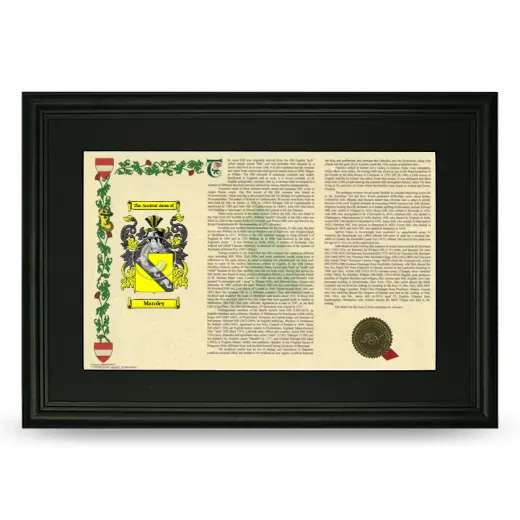 Maroley Deluxe Armorial Landscape Framed- Black