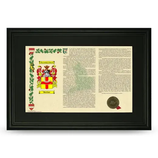Marriner Deluxe Armorial Landscape Framed- Black