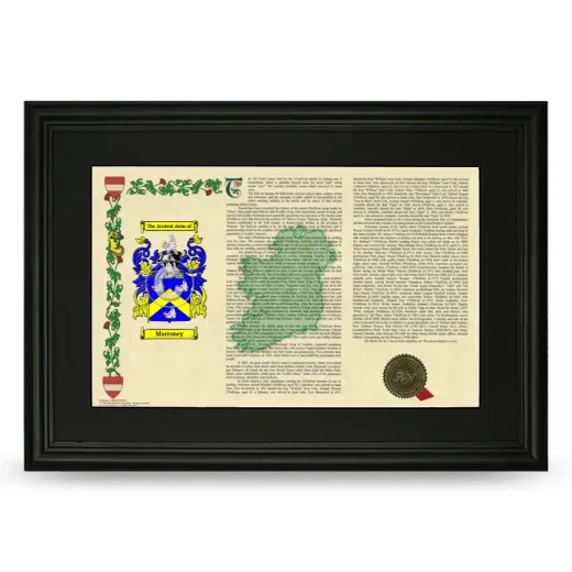 Marroney Deluxe Armorial Landscape Framed- Black