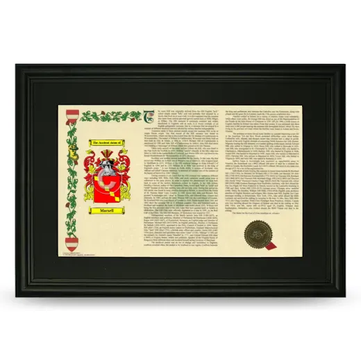 Marsell Deluxe Armorial Landscape Framed- Black