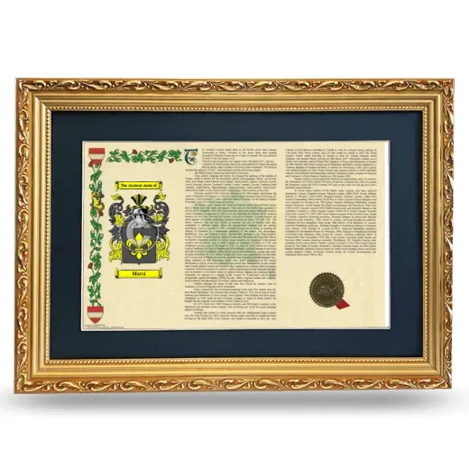 Marsi Deluxe Armorial Landscape Framed - Gold