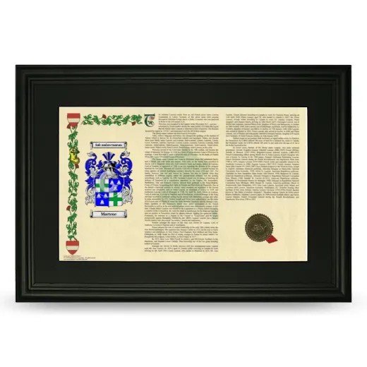 Martene Deluxe Armorial Landscape Framed- Black
