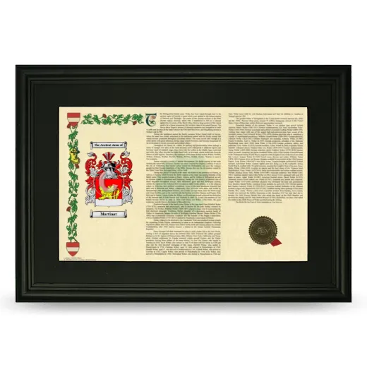 Martinat Deluxe Armorial Landscape Framed- Black