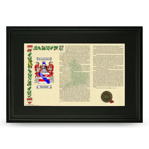 Martindall Deluxe Armorial Landscape Framed- Black