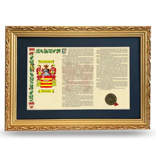 Mascareñas Deluxe Armorial Landscape Framed - Gold