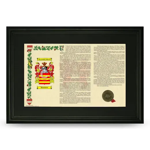 Mascaren Deluxe Armorial Landscape Framed- Black