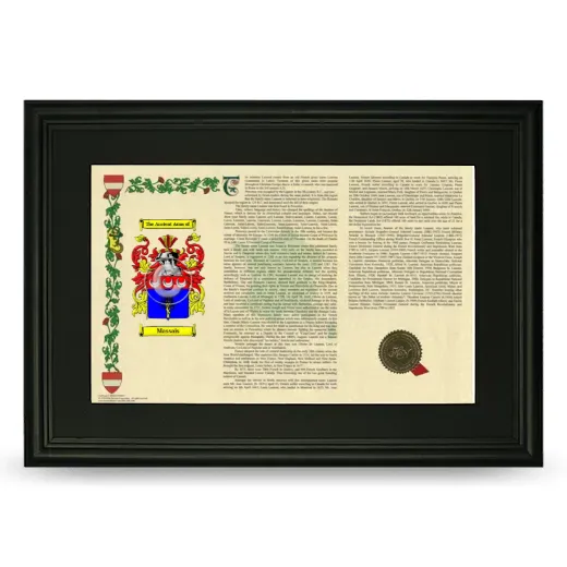 Massais Deluxe Armorial Landscape Framed- Black