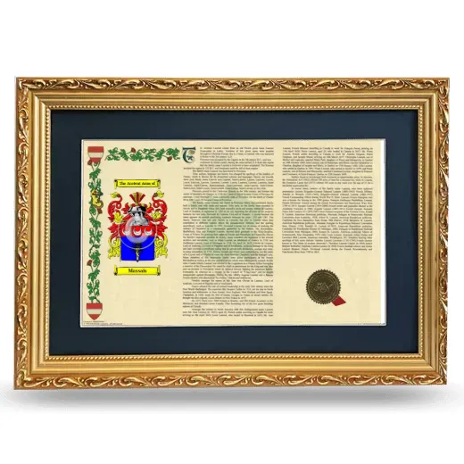 Massais Deluxe Armorial Landscape Framed - Gold