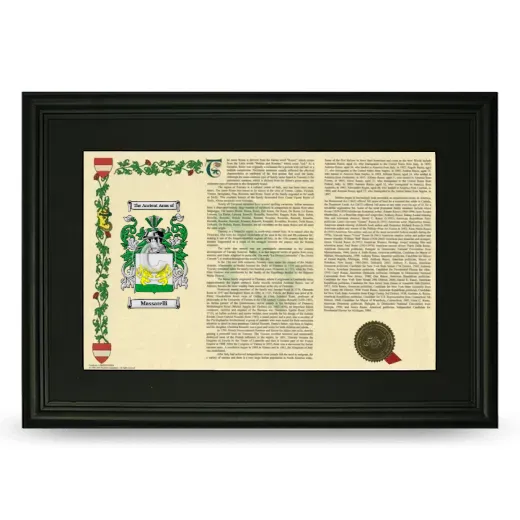 Massarelli Deluxe Armorial Landscape Framed- Black