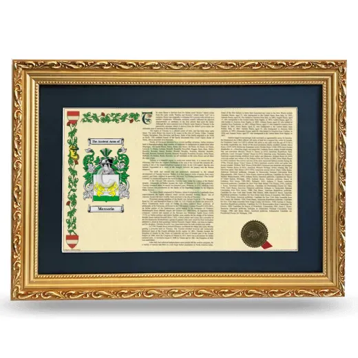 Massaria Deluxe Armorial Landscape Framed - Gold