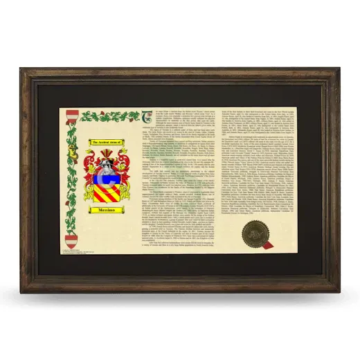 Massimo Deluxe Armorial Landscape Framed - Brown