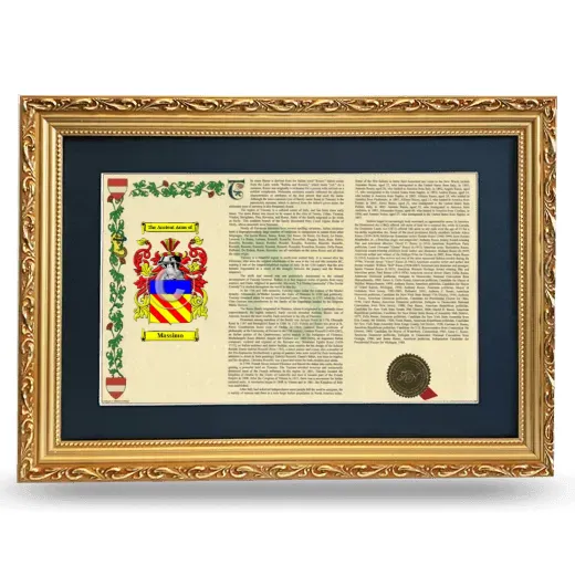 Massimo Deluxe Armorial Landscape Framed - Gold