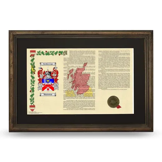Masterton Deluxe Armorial Landscape Framed - Brown