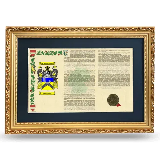 Mathesius Deluxe Armorial Landscape Framed - Gold