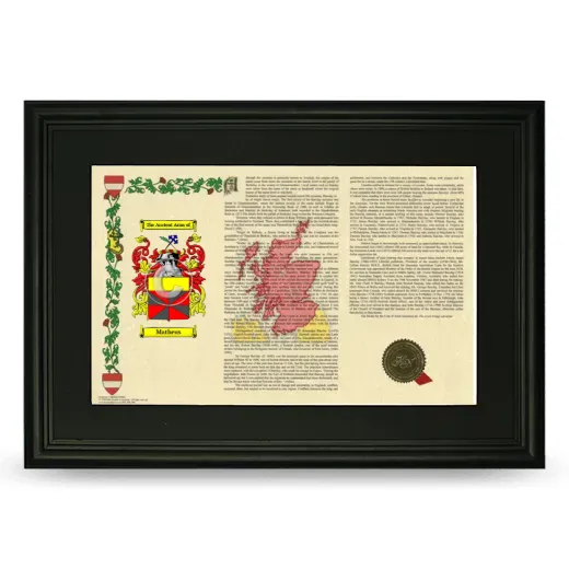 Matheus Deluxe Armorial Landscape Framed- Black