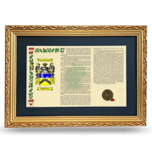 Mathiessen Deluxe Armorial Landscape Framed - Gold