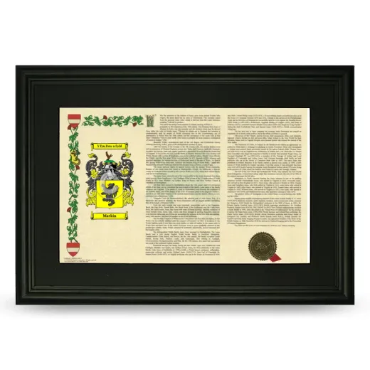 Matkin Deluxe Armorial Landscape Framed- Black