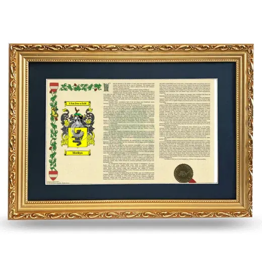Matkyn Deluxe Armorial Landscape Framed - Gold