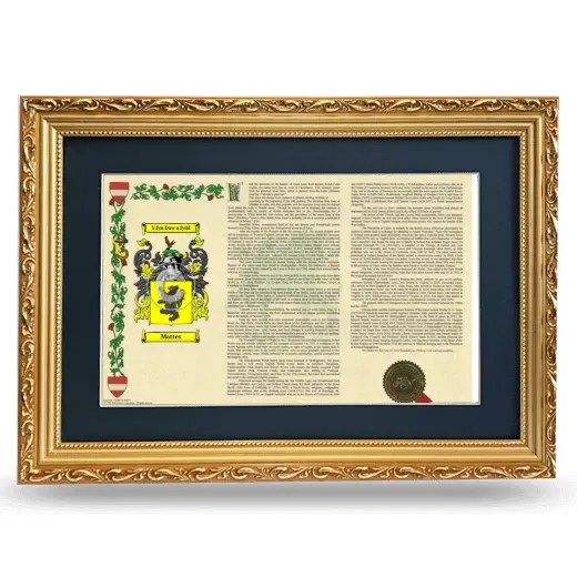 Mattes Deluxe Armorial Landscape Framed - Gold
