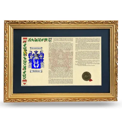 Matthisson Deluxe Armorial Landscape Framed - Gold