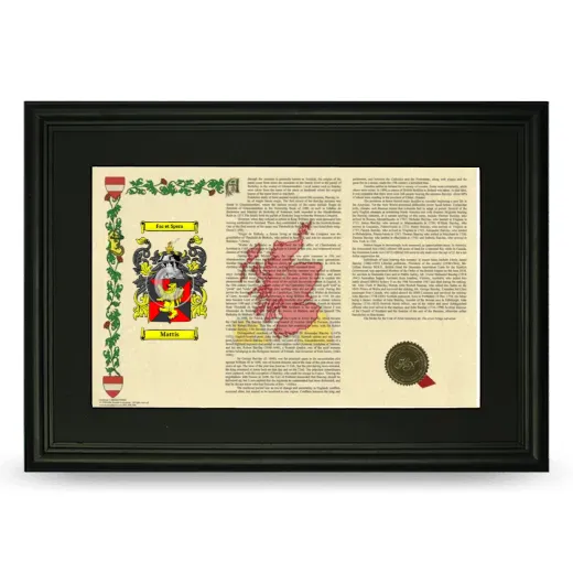 Mattis Deluxe Armorial Landscape Framed- Black
