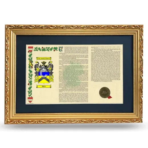 Matz Deluxe Armorial Landscape Framed - Gold