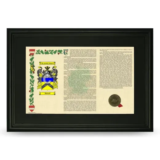 Matzel Deluxe Armorial Landscape Framed- Black