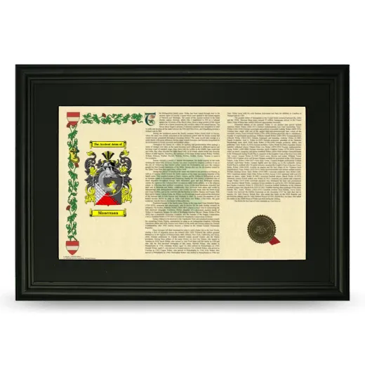 Mauerman Deluxe Armorial Landscape Framed- Black