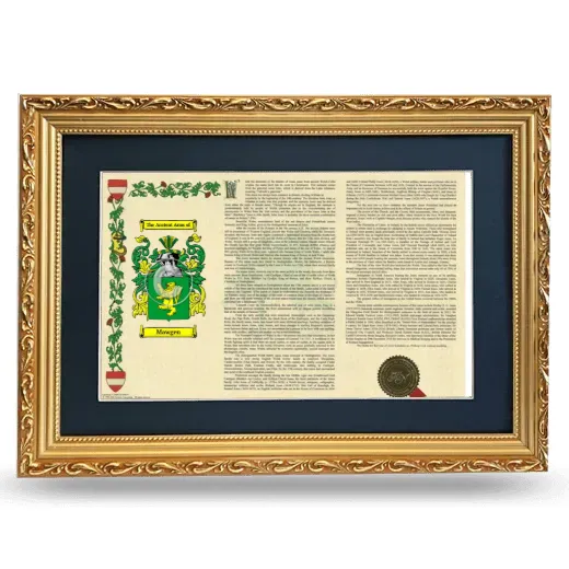 Mawgen Deluxe Armorial Landscape Framed - Gold