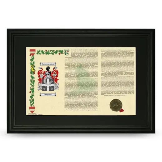 Maybury Deluxe Armorial Landscape Framed- Black