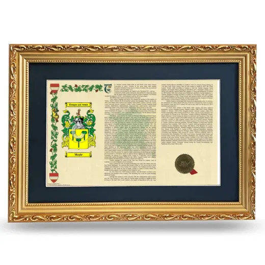 Mayie Deluxe Armorial Landscape Framed - Gold