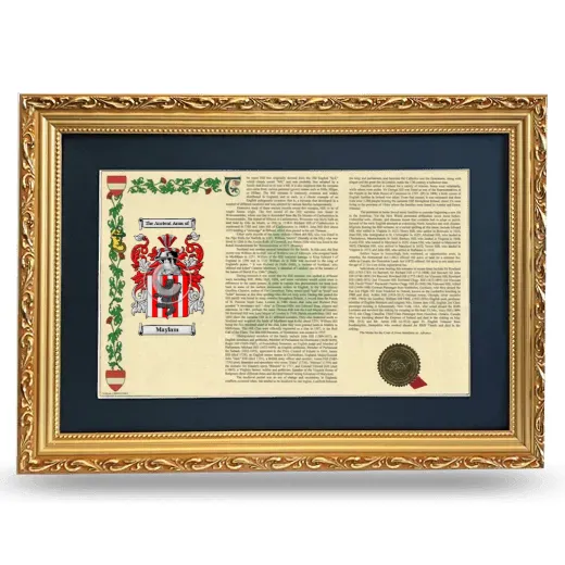 Maylam Deluxe Armorial Landscape Framed - Gold