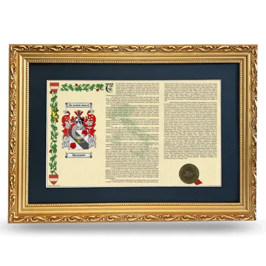Mazziotti Deluxe Armorial Landscape Framed - Gold