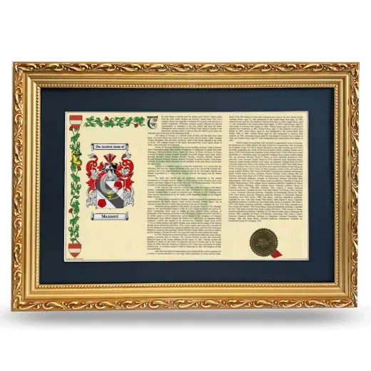 Mazzotti Deluxe Armorial Landscape Framed - Gold