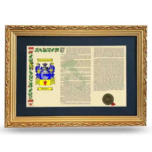 Mazzucca Deluxe Armorial Landscape Framed - Gold