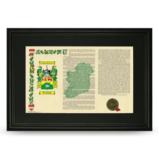 Mc-donagh Deluxe Armorial Landscape Framed- Black