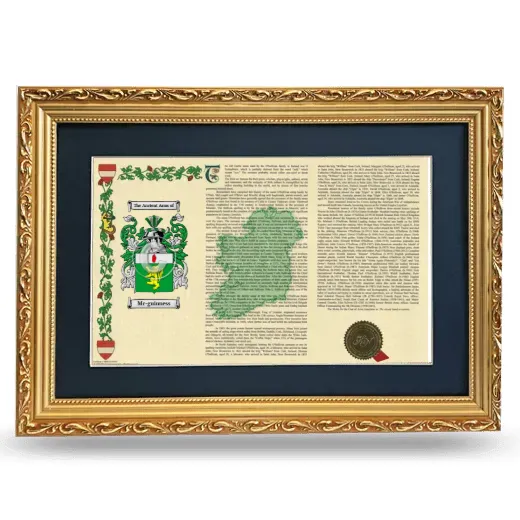Mc-guinness Deluxe Armorial Landscape Framed - Gold