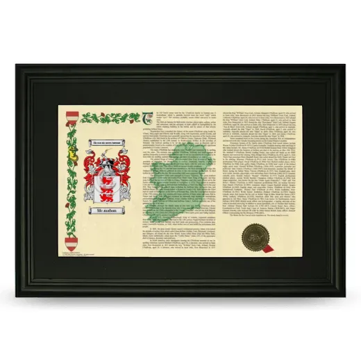 Mc.mahon Deluxe Armorial Landscape Framed- Black