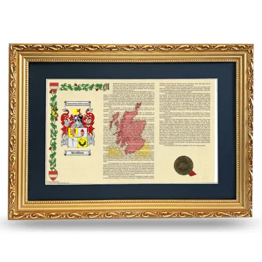 McAffeen Deluxe Armorial Landscape Framed - Gold