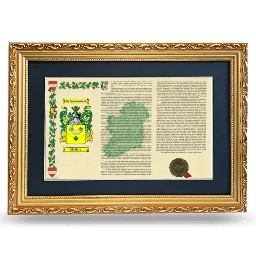 McAlary Deluxe Armorial Landscape Framed - Gold