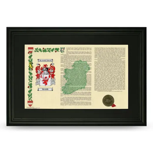 McAully Deluxe Armorial Landscape Framed- Black